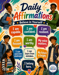 Daily Affirmations for Students Poster | Believe in Yourself